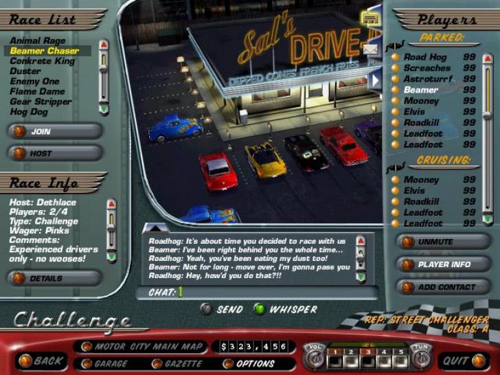 [26/11/01] NEULICH IN DER KNEIPE Am Tresen fordern Sie Fahrer zu einem Rennen heraus. Als H&ouml;chsteinsatz setzen Sie Ihren Wagen setzen.
